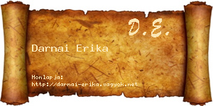 Darnai Erika névjegykártya
